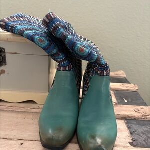 Colorful Patterned Ankle Boots